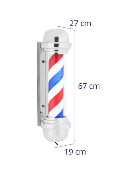 Šviečiantis kirpėjo stulpas, sukamasis laukas, 38 cm - sidabrinis Šviečiantis kirpėjo stulpas, sukamasis laukas, 38 cm - sidabrinis