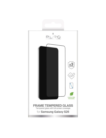 
Grūdintas stiklas, skirtas „Samsung Galaxy S26 Frame“ - su juodu rėmeliu
