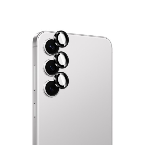 
Grūdintas stiklas „Samsung Galaxy S26/ S26 Plus“ galinei kamerai – su juodu rėmeliu
