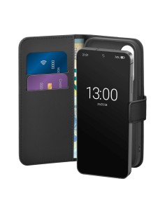 
„Samsung Galaxy S26“ piniginės dėklas, ekologiškos odos dėklas – juodas
