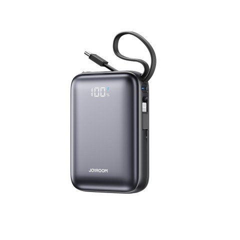 
20000mAh 22,5W USB-C nešiojama baterija su dvigubu laidu – juoda
