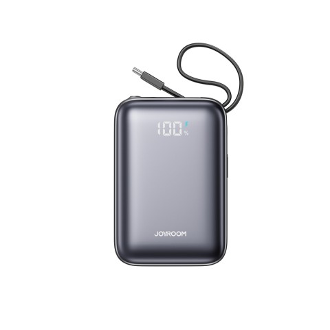 
20000mAh 22,5W USB-C nešiojama baterija su dvigubu laidu – juoda
