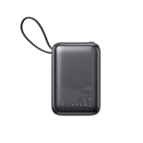 
20000mAh 22,5W USB-C nešiojama baterija su dvigubu laidu – juoda
