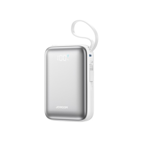
20000mAh 22,5W USB-C nešiojama baterija su dvigubu laidu – balta
