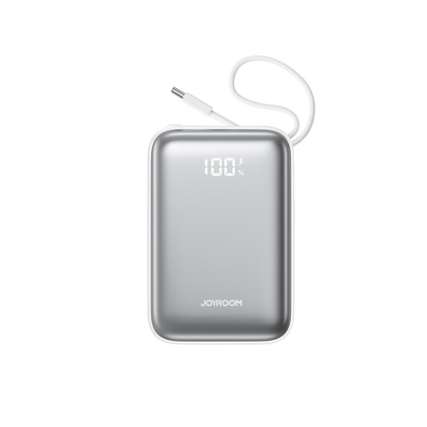 
20000mAh 22,5W USB-C nešiojama baterija su dvigubu laidu – balta
