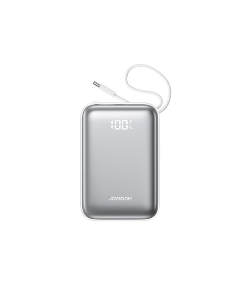 
20000mAh 22,5W USB-C nešiojama baterija su dvigubu laidu – balta
