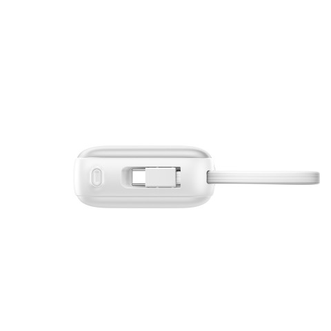 
20000mAh 22,5W USB-C nešiojama baterija su dvigubu laidu – balta

