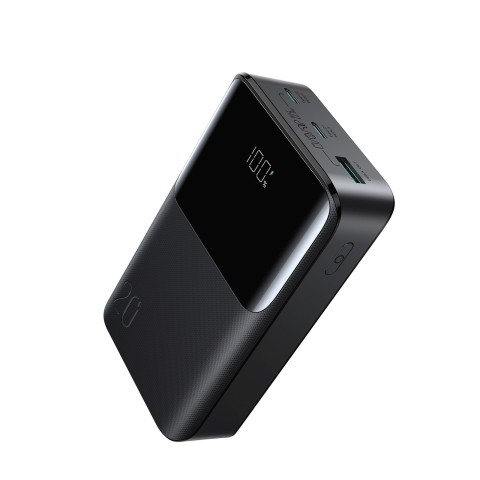 
20000mAh 22.5W USB-A USB-C su ekranu JR-QP192 Mini - juodas

