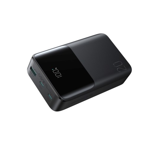 
20000mAh 22.5W USB-A USB-C su ekranu JR-QP192 Mini - juodas
