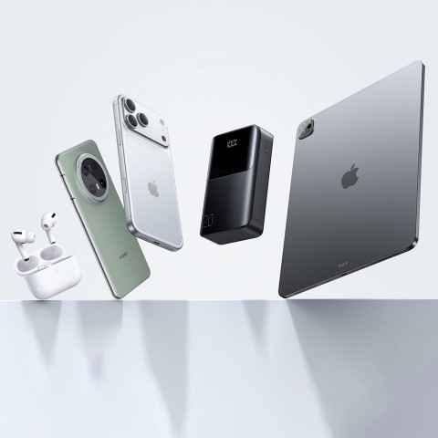 
20000mAh 22.5W USB-A USB-C su ekranu JR-QP192 Mini - juodas
