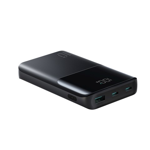 
Išorinė baterija 10000mAh 22.5W USB-A USB-C su ekranu JR-QP191 Mini - juoda
