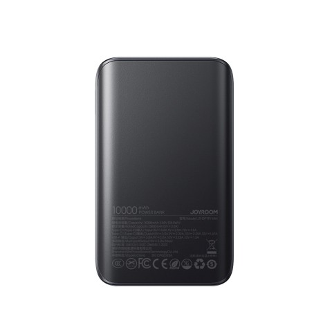 
Išorinė baterija 10000mAh 22.5W USB-A USB-C su ekranu JR-QP191 Mini - juoda
