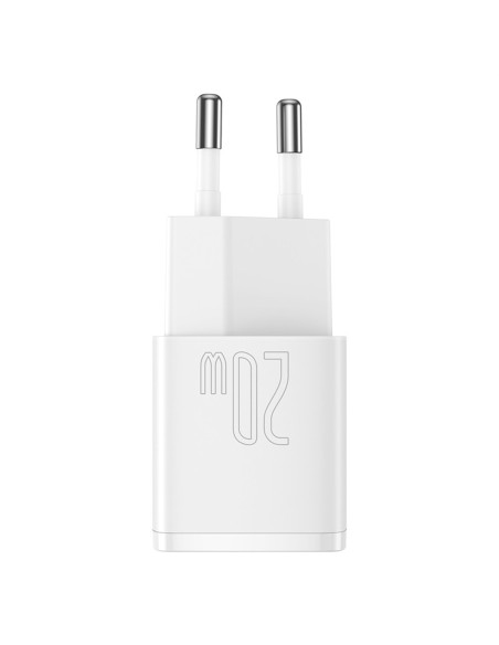 
USB-C PD Cube 20W sieninis įkroviklis – baltas
