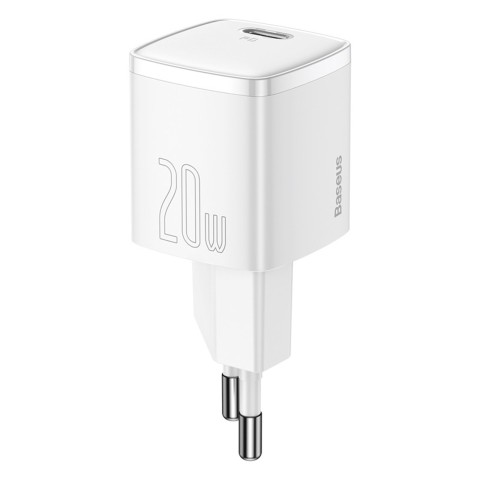 
USB-C PD Cube 20W sieninis įkroviklis – baltas

