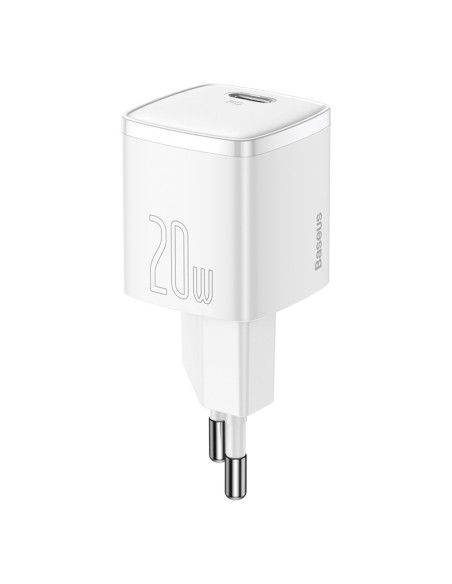 
USB-C PD Cube 20W sieninis įkroviklis – baltas
