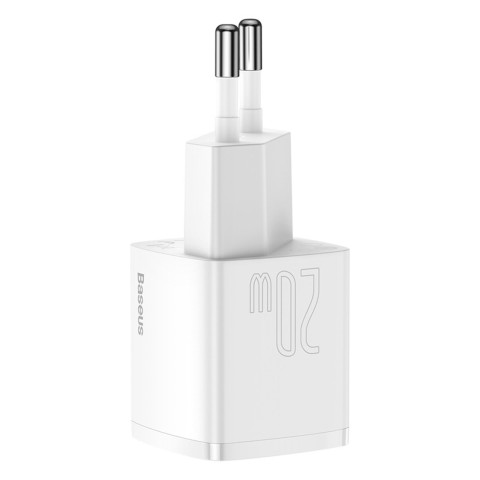 
USB-C PD Cube 20W sieninis įkroviklis – baltas
