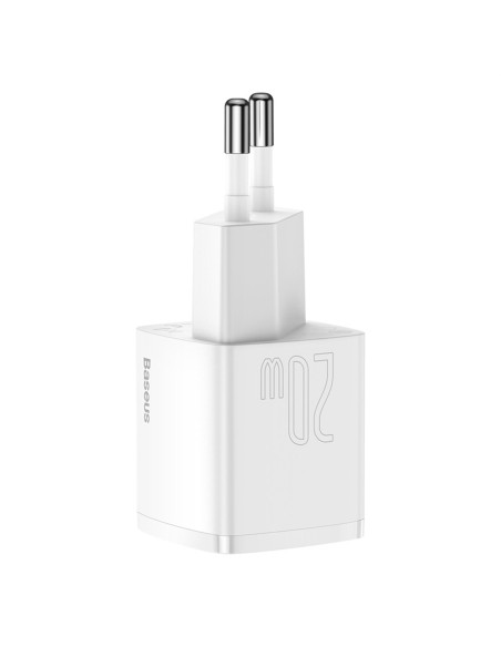 
USB-C PD Cube 20W sieninis įkroviklis – baltas
