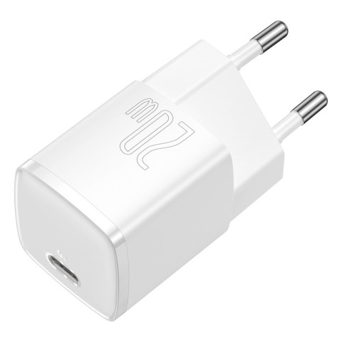 
USB-C PD Cube 20W sieninis įkroviklis – baltas
