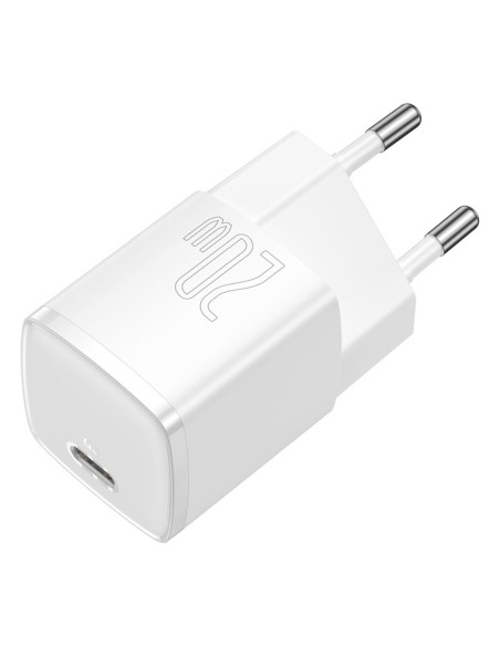 
USB-C PD Cube 20W sieninis įkroviklis – baltas
