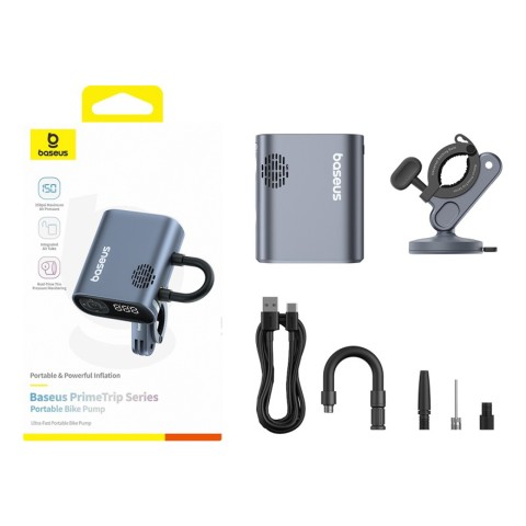 
Elektrinis dviračio siurblys su ekranu 1500mAh 150 psi 45W - juodas
