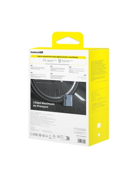 
Elektrinis dviračio siurblys su ekranu 1500mAh 150 psi 45W - juodas

