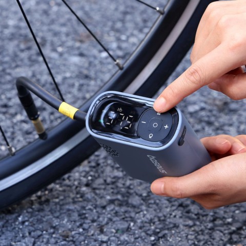 
Elektrinis dviračio siurblys su ekranu 1500mAh 150 psi 45W - juodas
