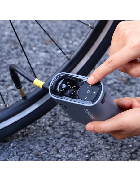 
Elektrinis dviračio siurblys su ekranu 1500mAh 150 psi 45W - juodas
