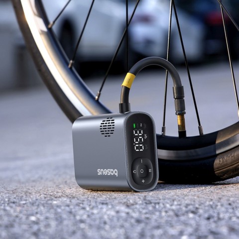 
Elektrinis dviračio siurblys su ekranu 1500mAh 150 psi 45W - juodas
