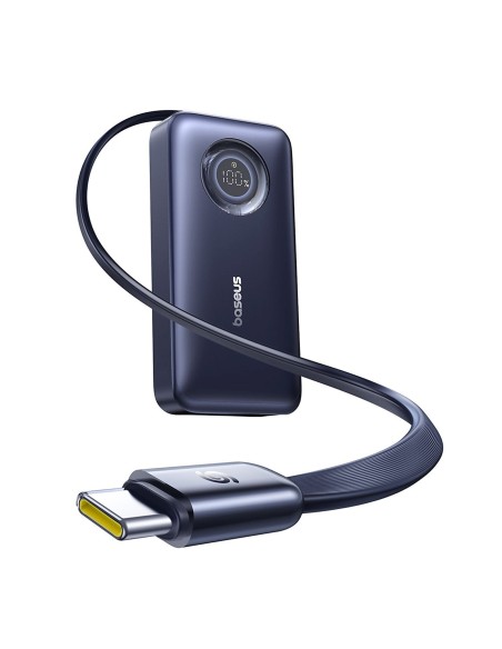 
„EnerCore CR11“ 10000mAh 45W USB-C išorinė baterija su ištraukiamu USB-C laidu – juoda
