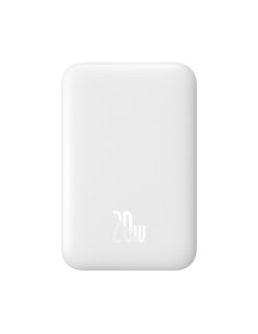 
„Airpow“ 6000mAh 20W magnetinė išorinė baterija su „Baseus Simple USB-C“ laidu - USB-C 30 cm - balta
