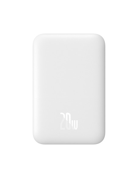 
„Airpow“ 6000mAh 20W magnetinė išorinė baterija su „Baseus Simple USB-C“ laidu - USB-C 30 cm - balta
