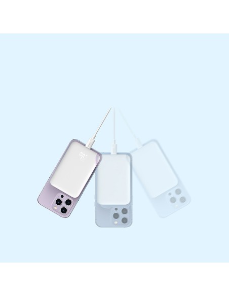 
„Airpow“ 6000mAh 20W magnetinė išorinė baterija su „Baseus Simple USB-C“ laidu - USB-C 30 cm - balta
