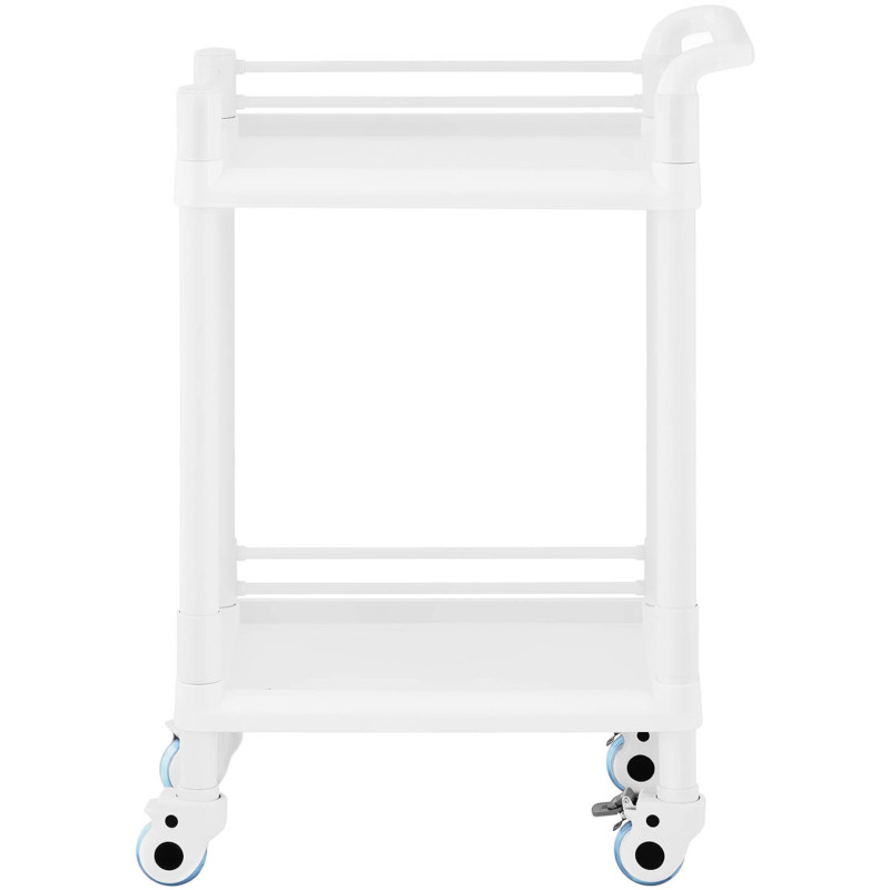 Kosmetinių procedūrų laboratorinis vežimėlis su 2 lentynomis 61 x 39 x 91 cm