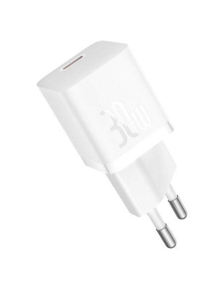 
USB-C GaN5 30W sieninis įkroviklis su 100W 1m USB-C laidu – baltas
