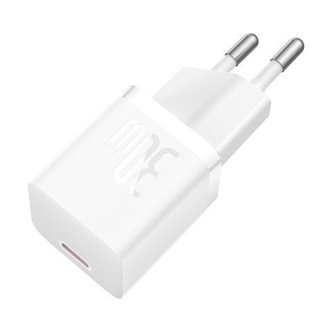 
USB-C GaN5 30W sieninis įkroviklis su 100W 1m USB-C laidu – baltas
