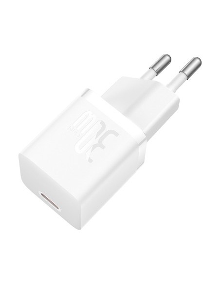 
USB-C GaN5 30W sieninis įkroviklis su 100W 1m USB-C laidu – baltas
