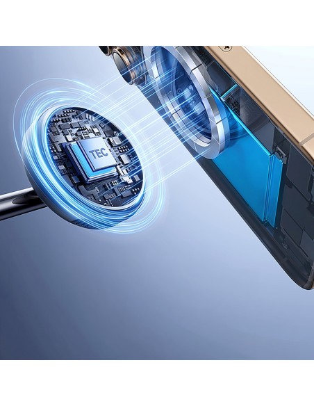 
3 viename indukcinis įkroviklis išmaniajam telefonui, laikrodžiui, ausinėms su vėsinimu ir USB-C laidu, 45 W - juodas
