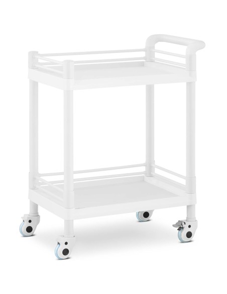 Kosmetinių procedūrų laboratorinis vežimėlis su 2 lentynomis 71 x 45 x 91 cm 20 kg Kosmetinių procedūrų laboratorinis vežimėlis su 2 lentynomis 71 x 45 x 91 cm 20 kg