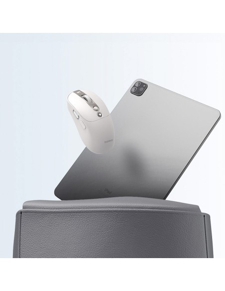 
Belaidė pelė su įkraunamo akumuliatoriaus indikatoriumi, 4000DPI, 800mAh, 2.4GHz, BT – balta
