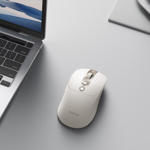 
Belaidė pelė su įkraunamo akumuliatoriaus indikatoriumi, 4000DPI, 800mAh, 2.4GHz, BT – balta
