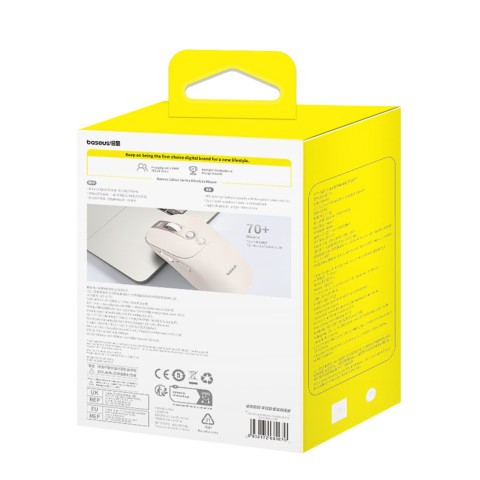 
Belaidė pelė su įkraunamo akumuliatoriaus indikatoriumi, 4000DPI, 800mAh, 2.4GHz, BT – balta
