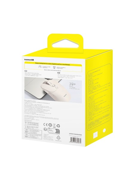 
Belaidė pelė su įkraunamo akumuliatoriaus indikatoriumi, 4000DPI, 800mAh, 2.4GHz, BT – balta
