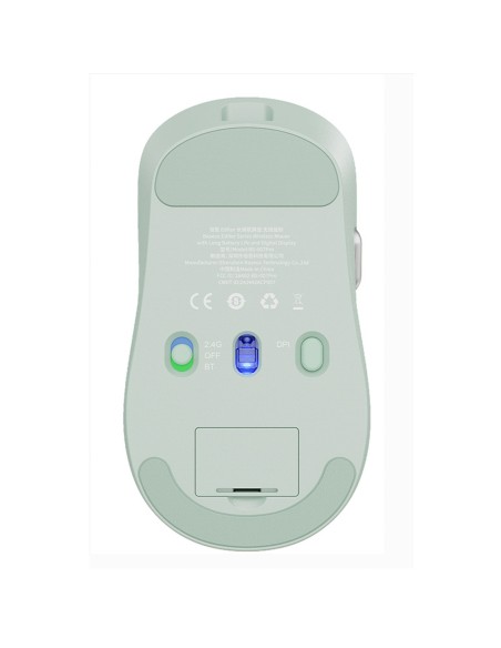 
Belaidė pelė su įkraunamo akumuliatoriaus indikatoriumi, 4000DPI, 800mAh, 2.4GHz, BT – žalia

