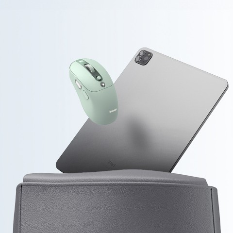 
Belaidė pelė su įkraunamo akumuliatoriaus indikatoriumi, 4000DPI, 800mAh, 2.4GHz, BT – žalia
