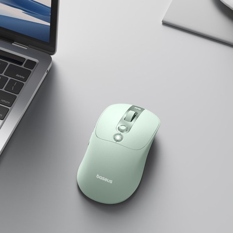 
Belaidė pelė su įkraunamo akumuliatoriaus indikatoriumi, 4000DPI, 800mAh, 2.4GHz, BT – žalia
