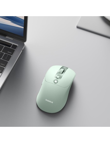 
Belaidė pelė su įkraunamo akumuliatoriaus indikatoriumi, 4000DPI, 800mAh, 2.4GHz, BT – žalia
