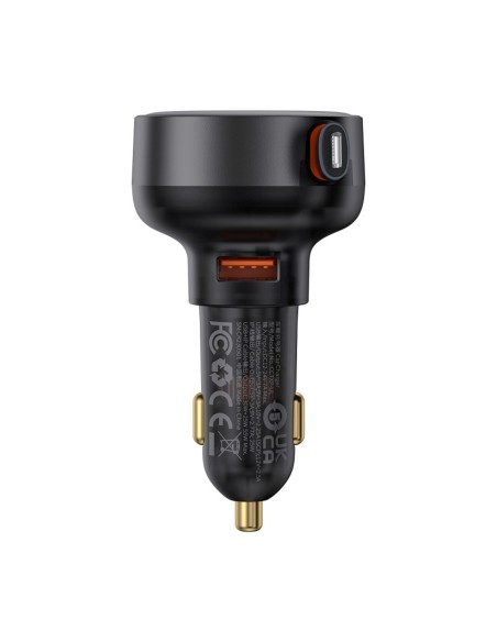 
USB-A automobilinis įkroviklis su ištraukiamu „iPhone Lightning“ laidu, 55 W – juodas
