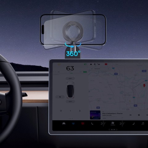 
„MagSafe“ magnetinis automobilio išmaniojo telefono laikiklis prietaisų skydeliui – juodas
