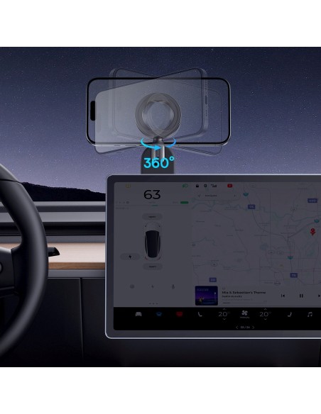 
„MagSafe“ magnetinis automobilio išmaniojo telefono laikiklis prietaisų skydeliui – juodas
