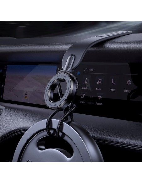 
„MagSafe“ magnetinis automobilio išmaniojo telefono laikiklis prietaisų skydeliui – juodas
